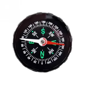 10 PCS DC45 Portable Mini Precise Compass Practical Guider for Camping Hiking North Navigation Survival Button Design Compass, Diameter: 45mm(Black)