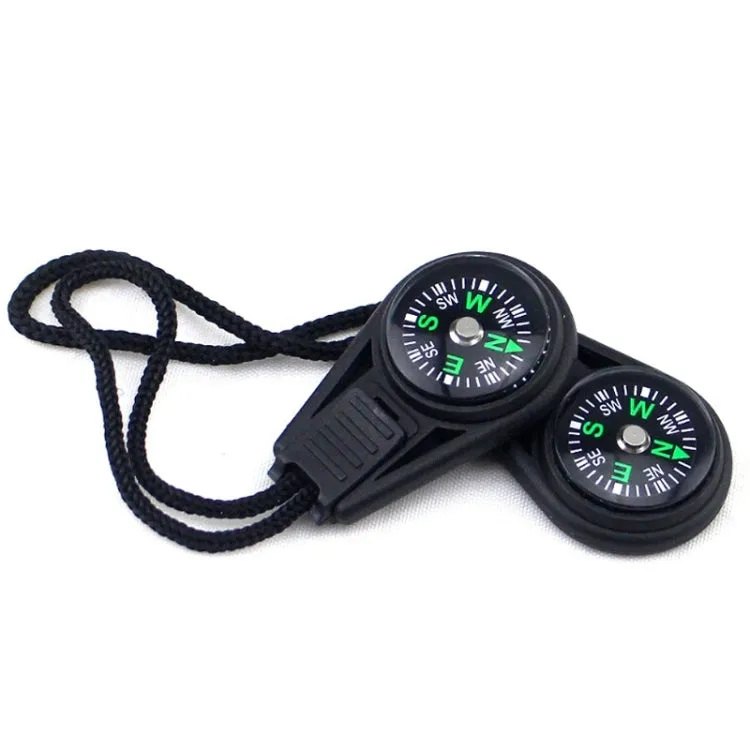 10 PCS Key Chain Mini Compass Gear Outdoor Camping Hiking Navigator Utility Gear Survival Pocket Compass Tool(Black)