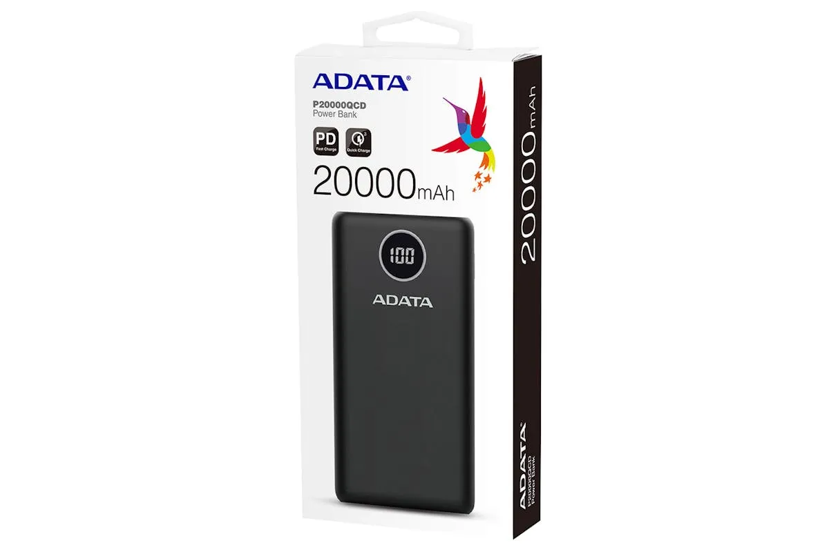 ADATA 20000mAh Portable Power Bank | Black