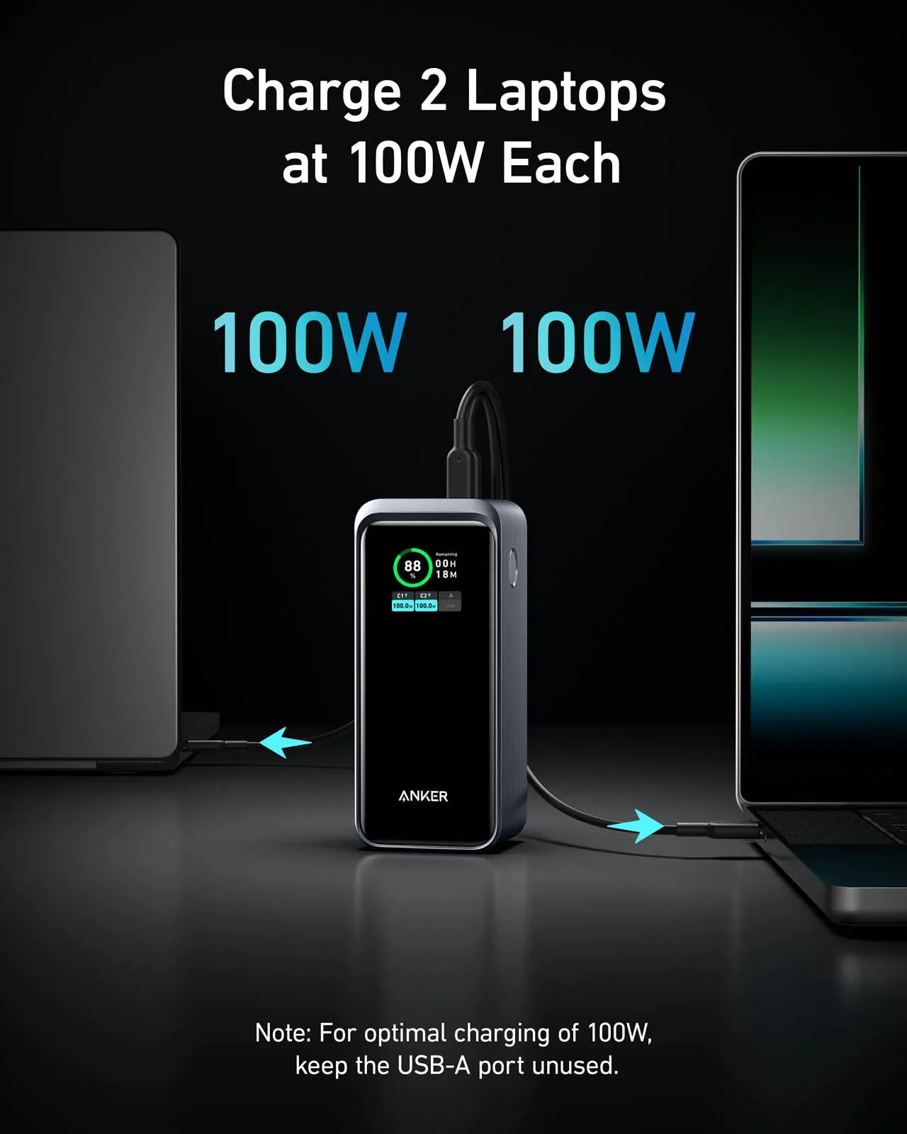 Anker Prime 20K mAh 200W 3-Port Power Bank - Black