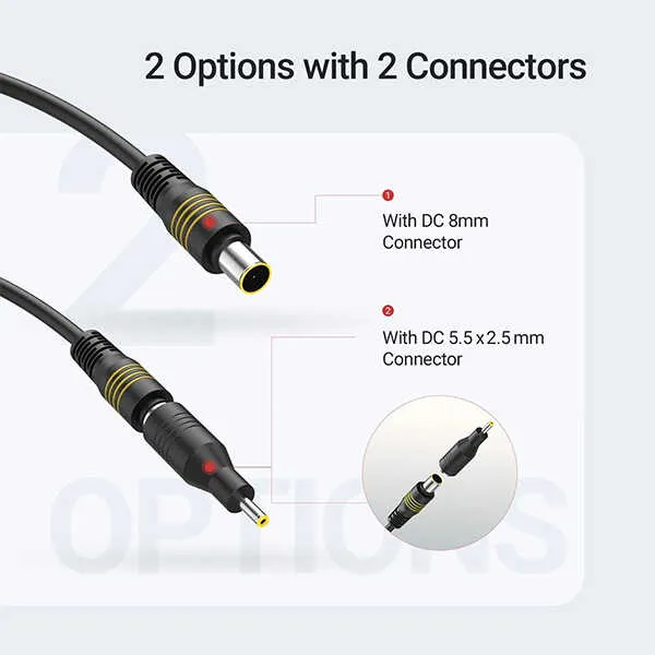 BougeRV 6Feet 14AWG Solar Connector to DC Adapter