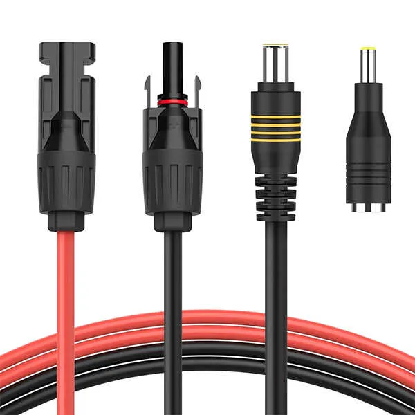 BougeRV 6Feet 14AWG Solar Connector to DC Adapter