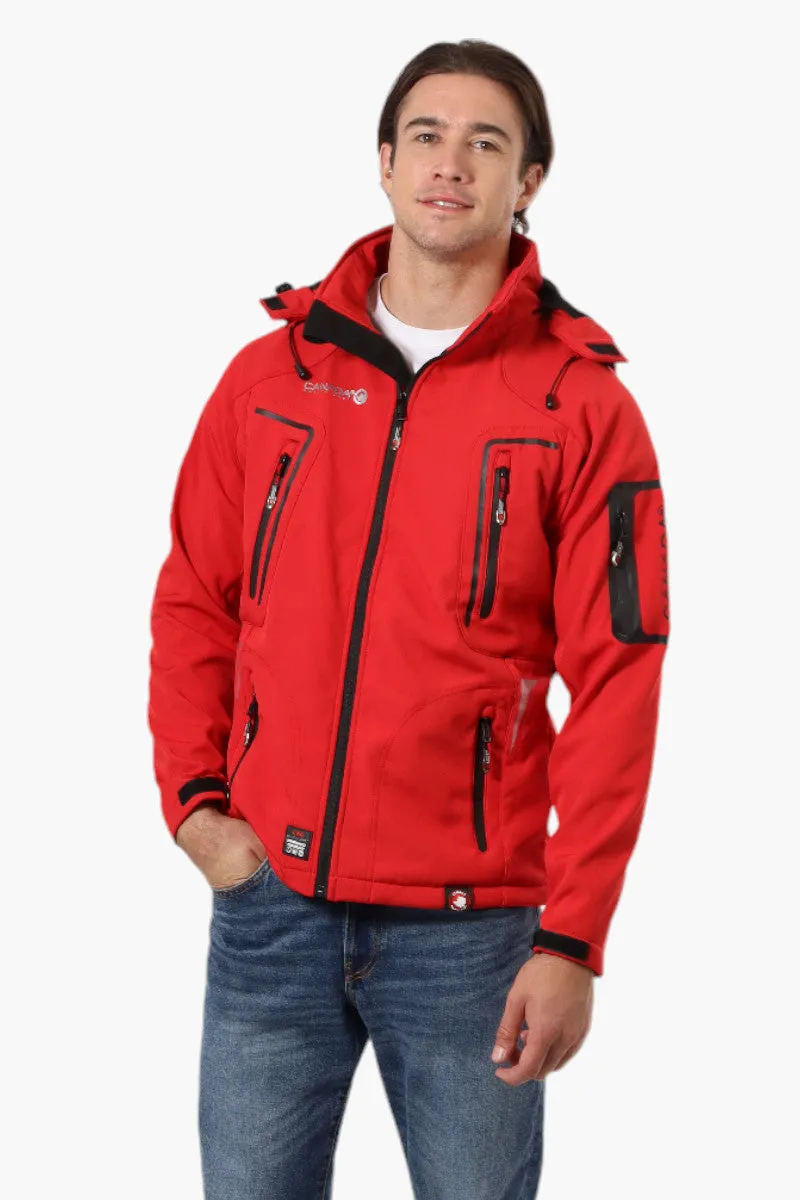 Canada Weather Gear Hooded 5 Zip Pocket Lightweight Jacket - Red