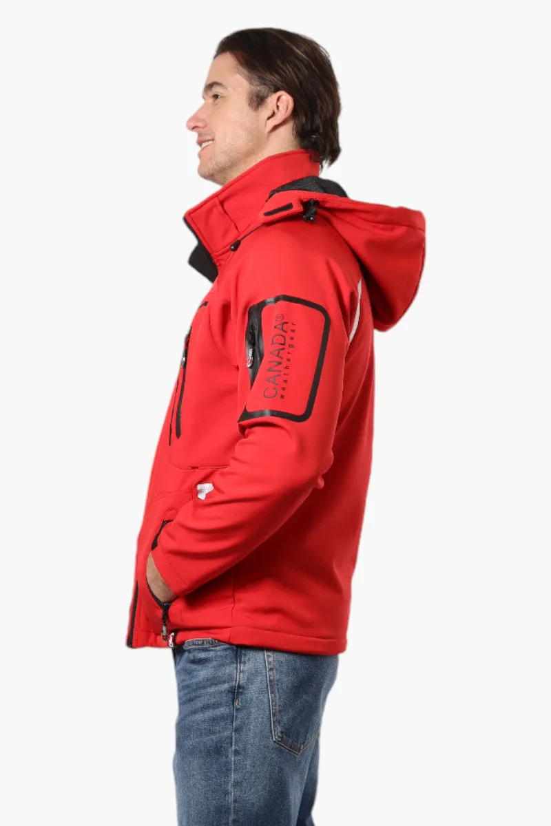 Canada Weather Gear Hooded 5 Zip Pocket Lightweight Jacket - Red