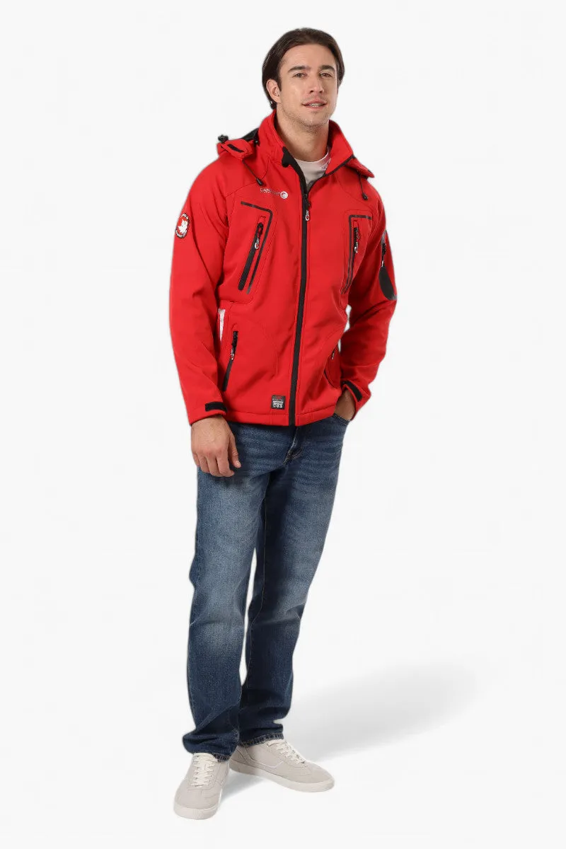 Canada Weather Gear Hooded 5 Zip Pocket Lightweight Jacket - Red