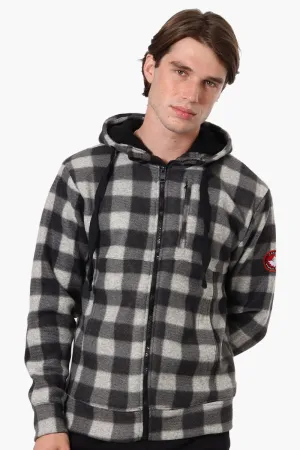 Canada Weather Gear Plaid Fleece Lined Lightweight Jacket - Black