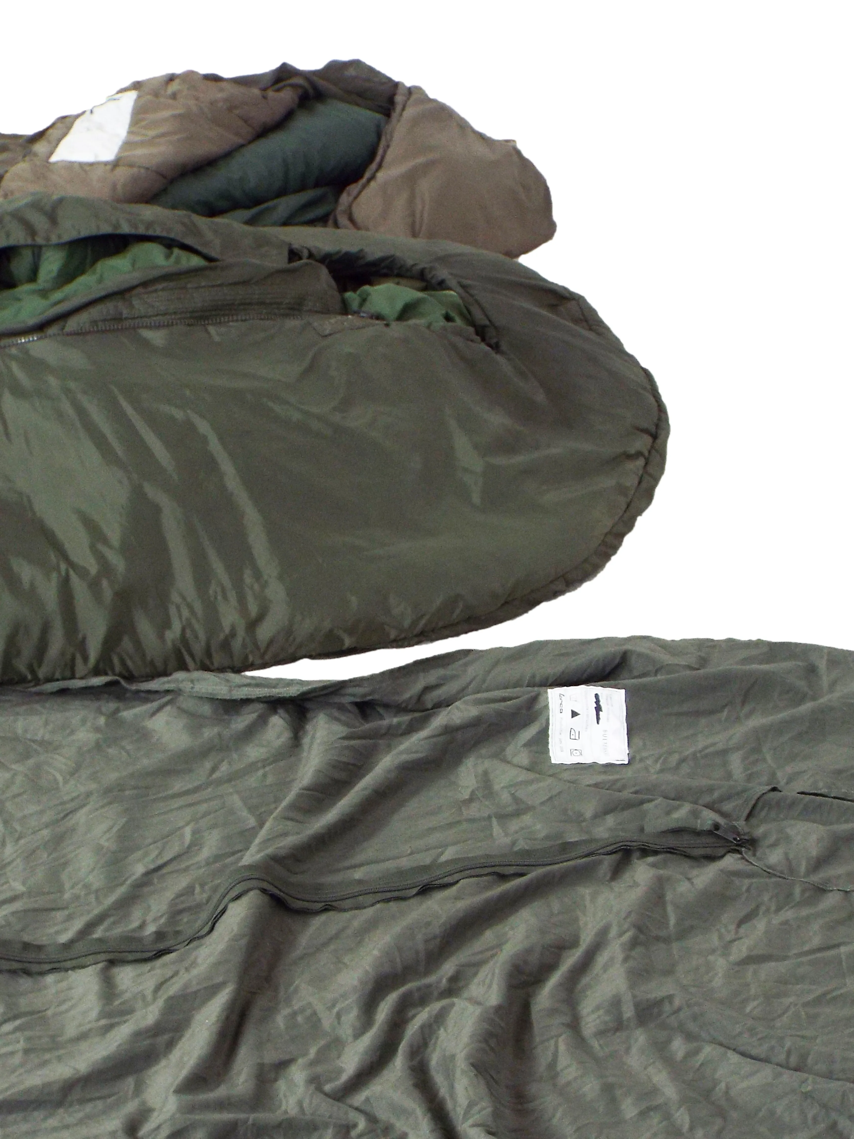 COMBO - Dutch NATO Military - Four Season/Arctic modular (light weight and medium weight sleeping bags system - and string carry sack