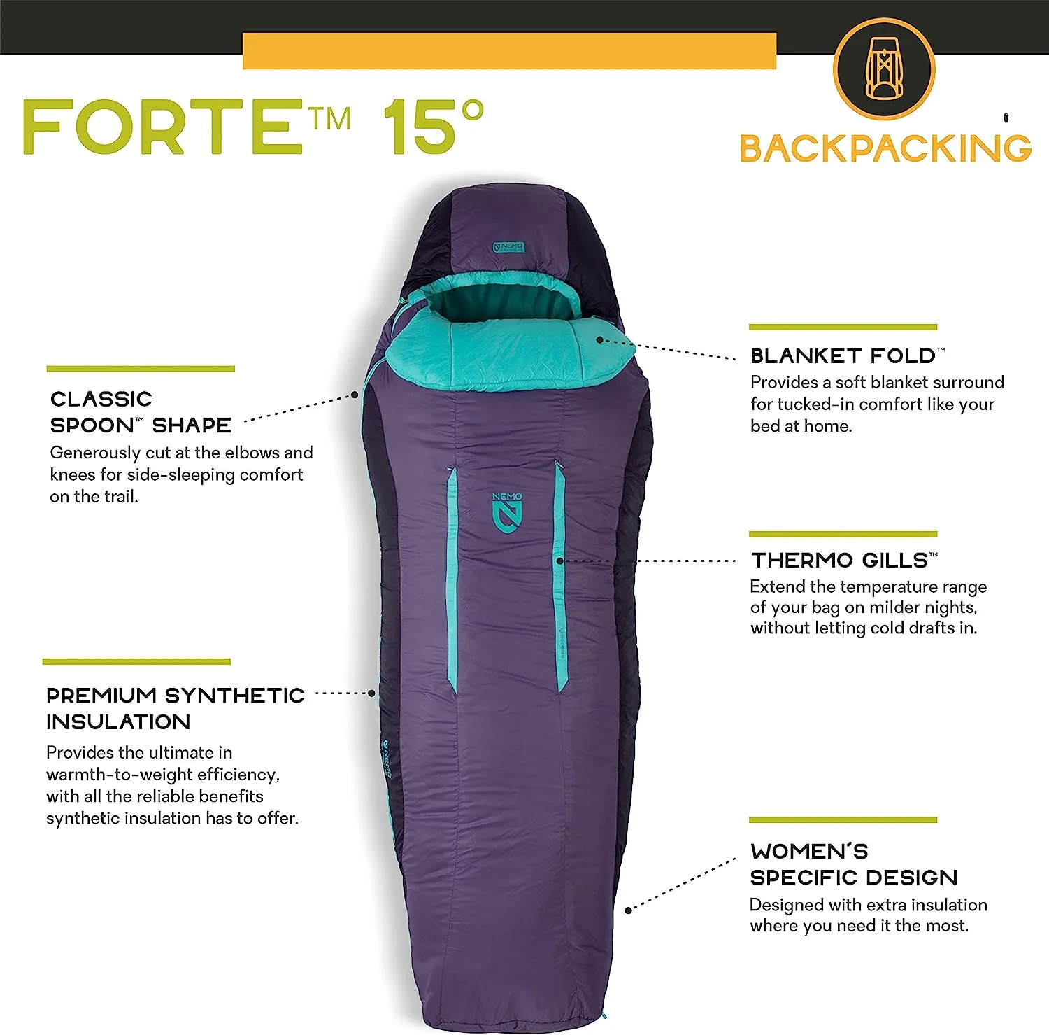 FORTE 20 WOMENS ENDLESS PROMISE SLEEPING BAG