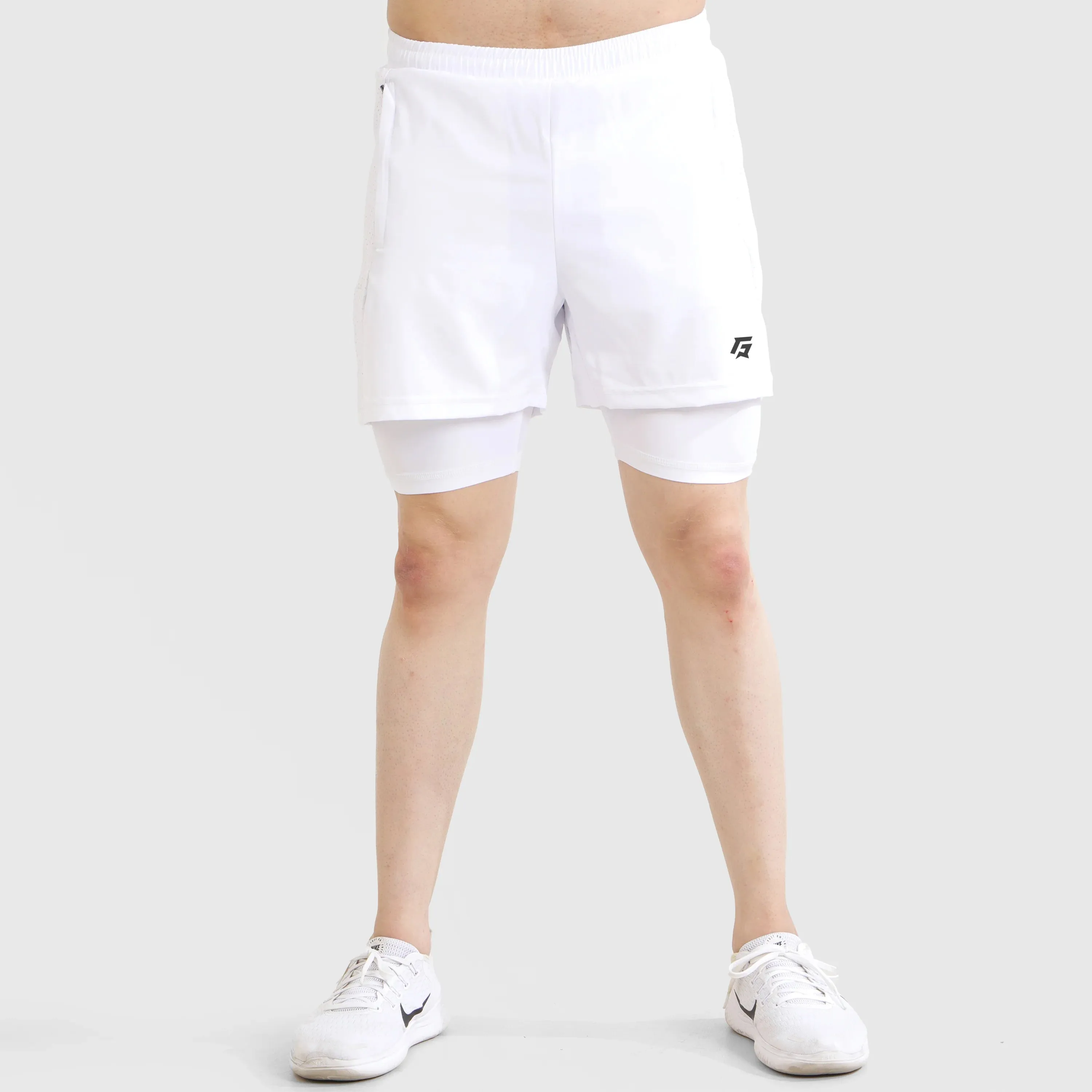 GA Laser Grip Shorts (White)