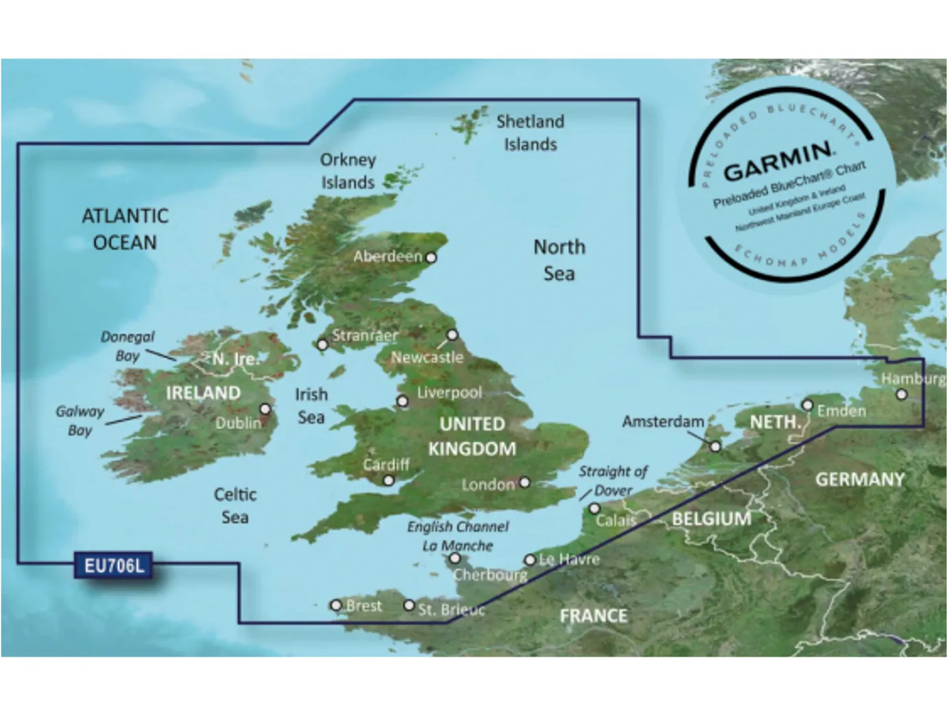 Garmin EchoMAP Plus 45cv with Pre Loaded UK & Ireland Cartography