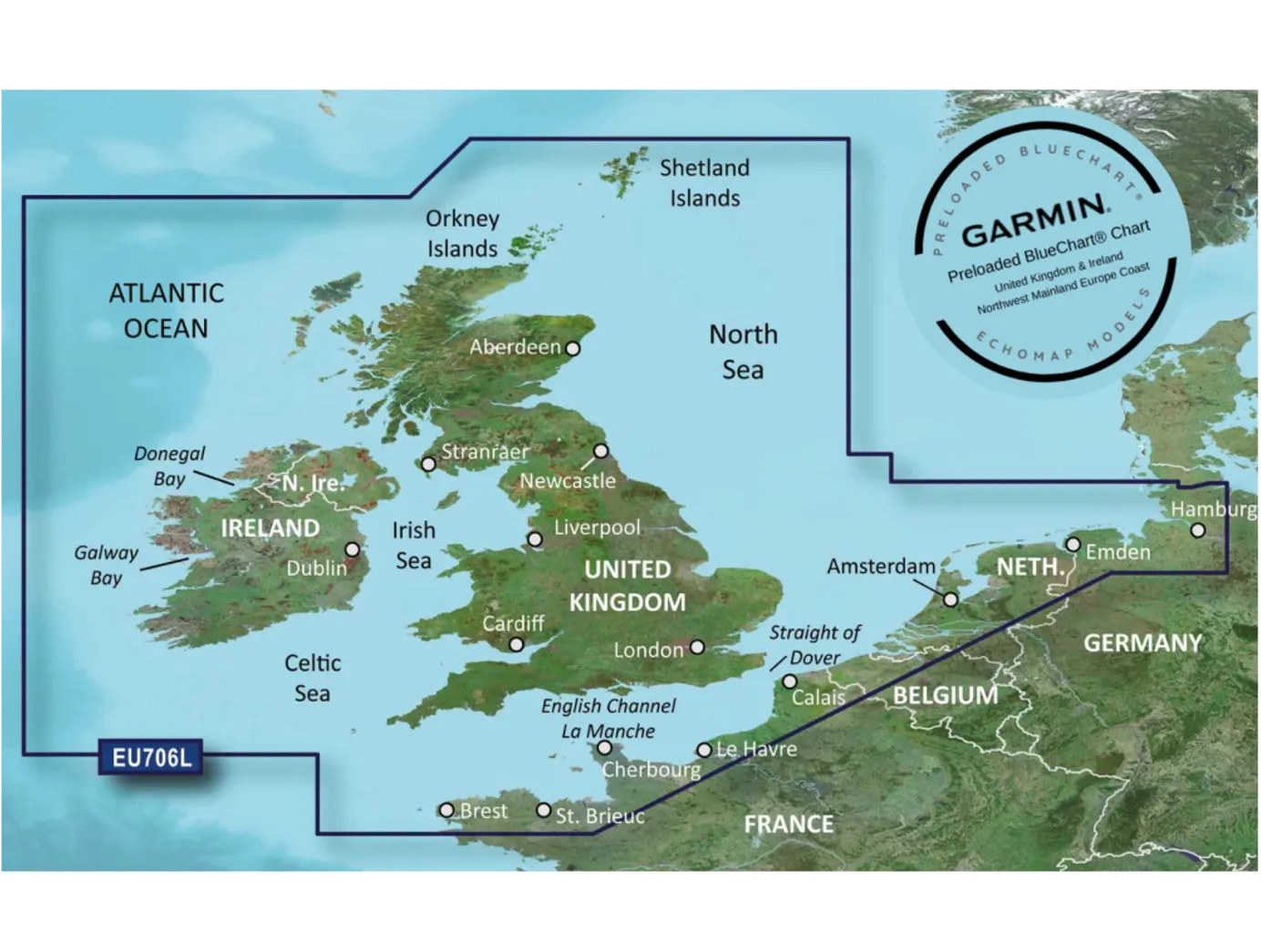 Garmin ECHOMAP UHD 95sv Chartplotter/Fishfinder - With Pre Loaded UK & Ireland Cartography