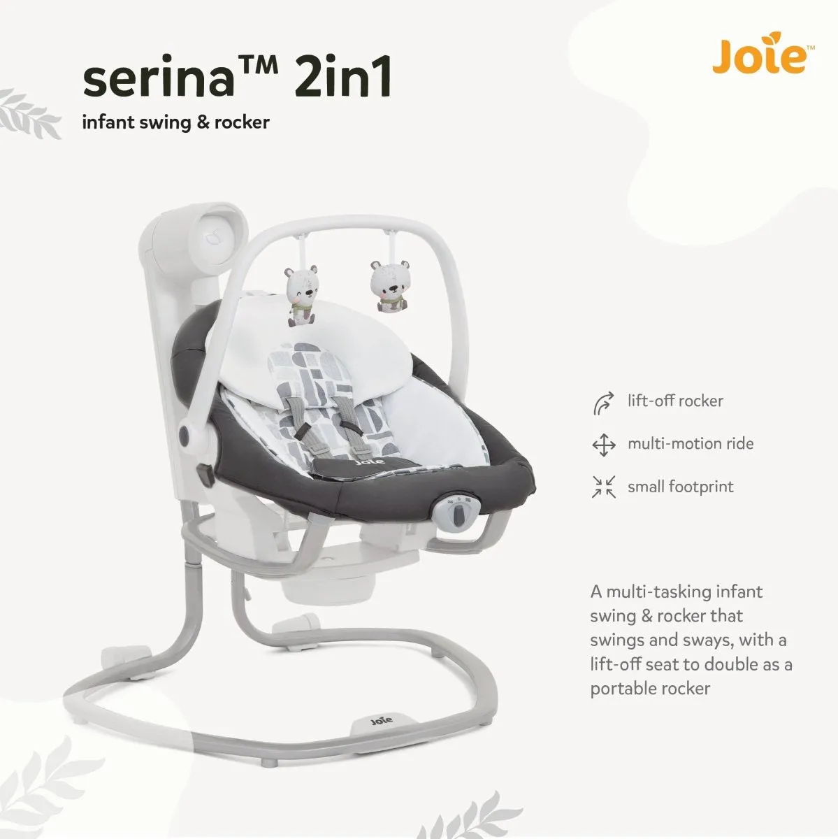 Joie Serina 2 in1 Portable Swing- Logan