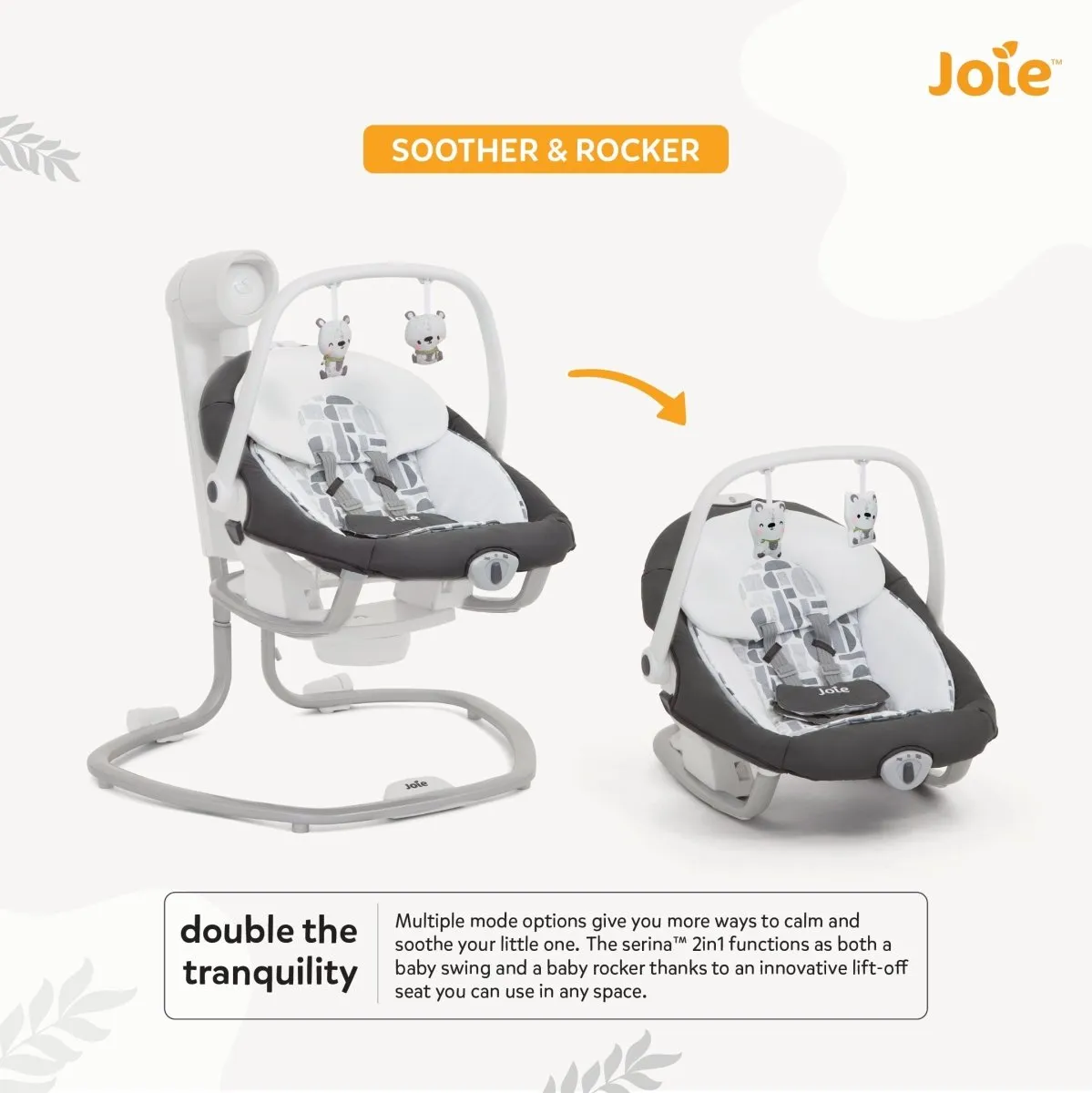 Joie Serina 2 in1 Portable Swing- Logan