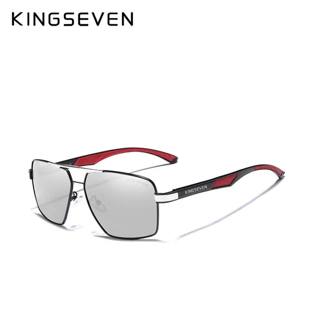 KINGSEVEN Aluminum Men's Sunglasses Polarized Lens Brand Design Temples Sun glasses Coating Mirror Glasses Oculos de sol 7719