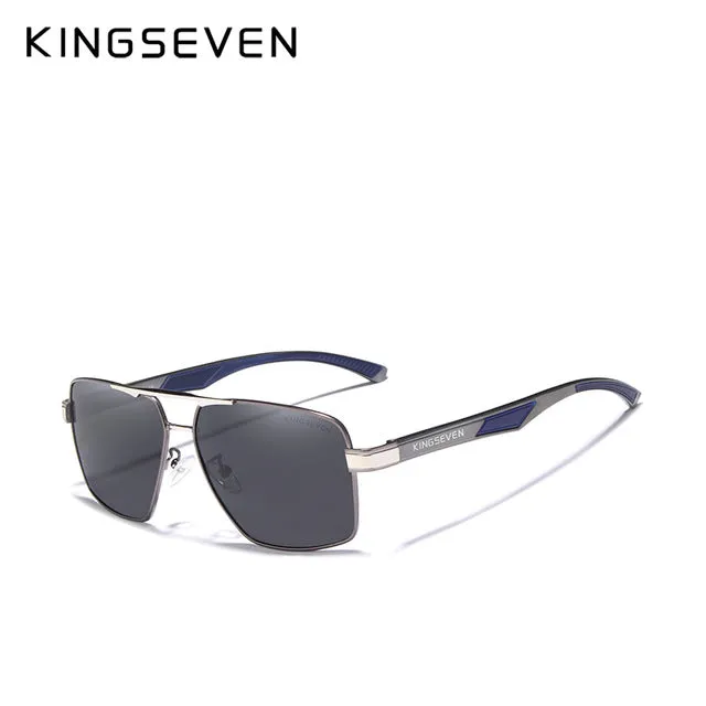 KINGSEVEN Aluminum Men's Sunglasses Polarized Lens Brand Design Temples Sun glasses Coating Mirror Glasses Oculos de sol 7719