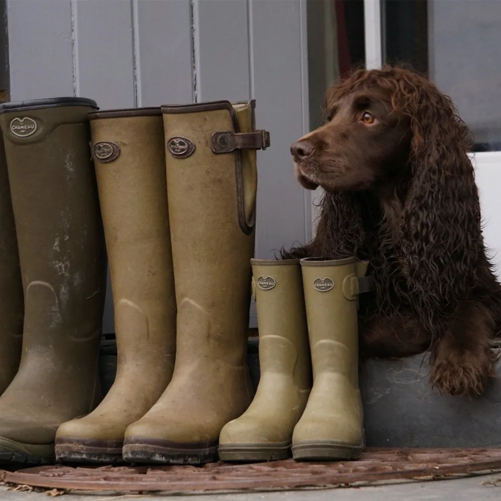 LE CHAMEAU Petite Vierzonord Boots - Kids Neoprene Lined - Iconic Green