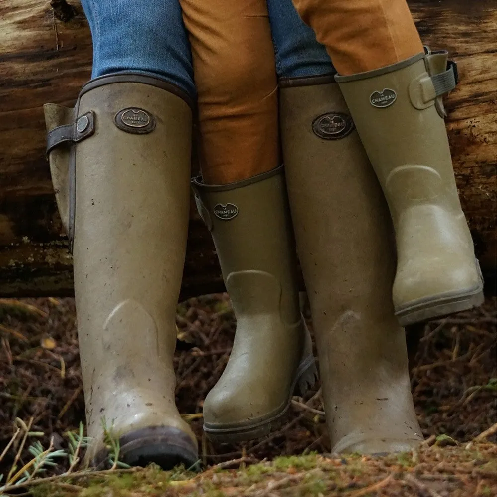 LE CHAMEAU Petite Vierzonord Boots - Kids Neoprene Lined - Iconic Green