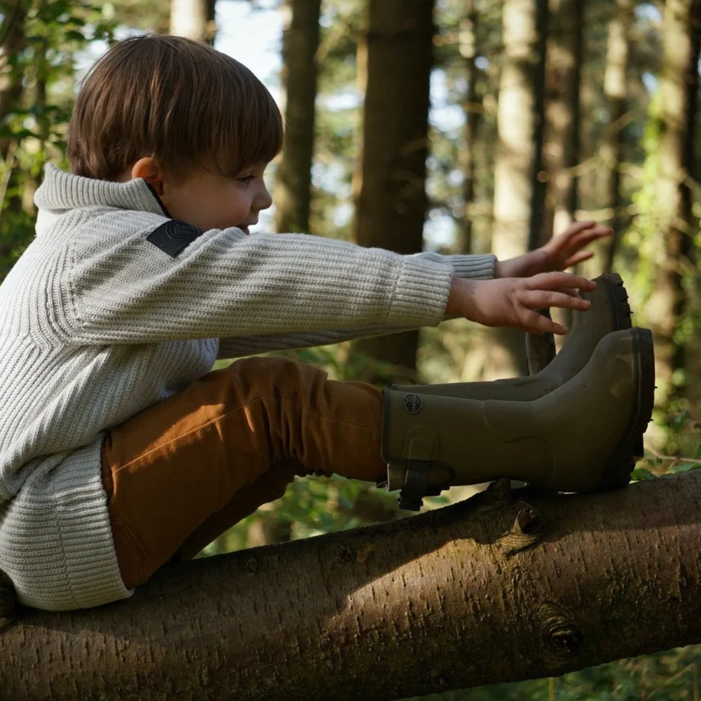 LE CHAMEAU Petite Vierzonord Boots - Kids Neoprene Lined - Iconic Green