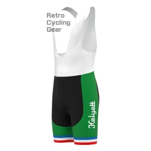 LEROUX Green Retro Cycling Shorts