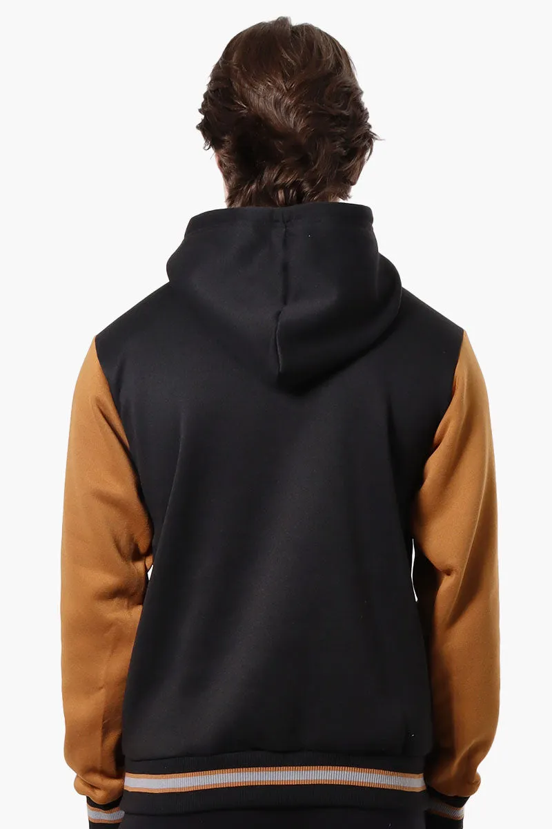 Mecca Colour Block Varsity Lightweight Jacket - Brown