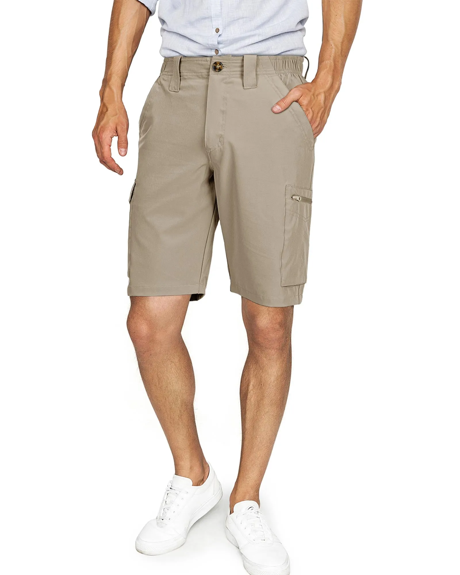 Men's Packable UPF50  10" Hiking Shorts with 7 Pockets