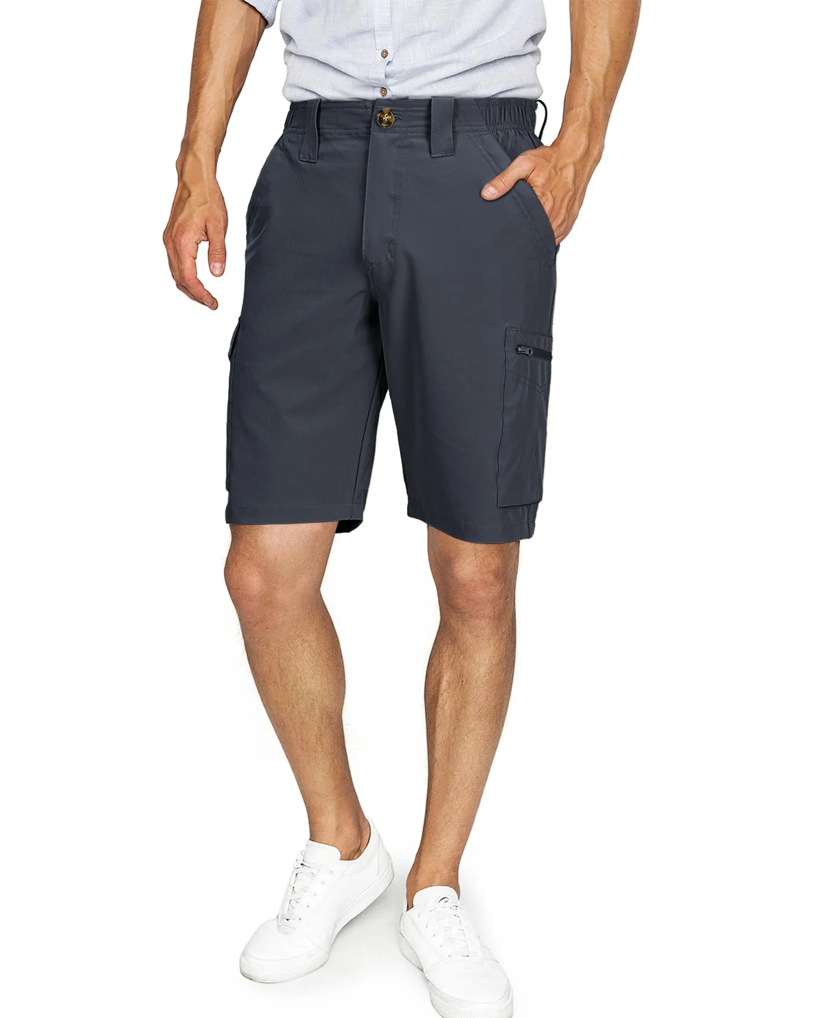 Men's Packable UPF50  10" Hiking Shorts with 7 Pockets