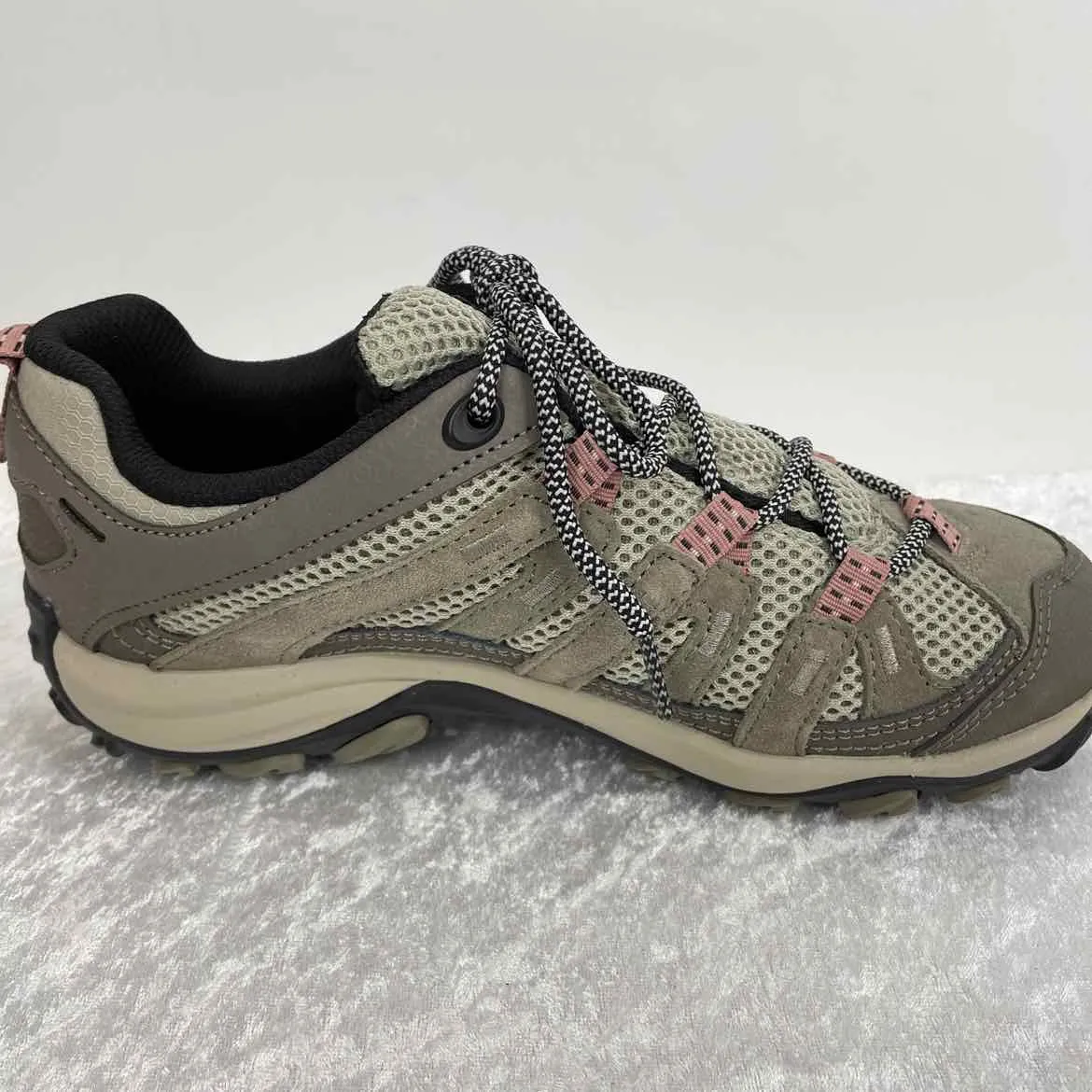 Merrill Women Size 7.5 Greenish Gray Mesh Hiking Sneakers