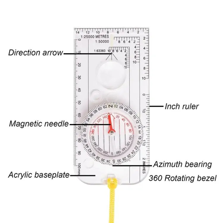 Nisa DC40-3A Outdoor Transparent Compass Map Scale