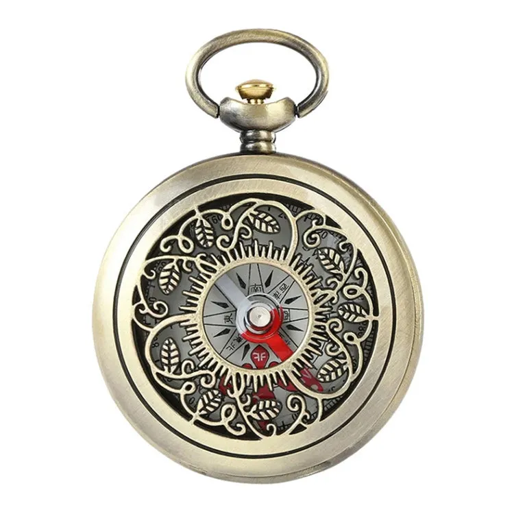 Nisa J35B Retro Pocket Watch Hollow Flip Compass