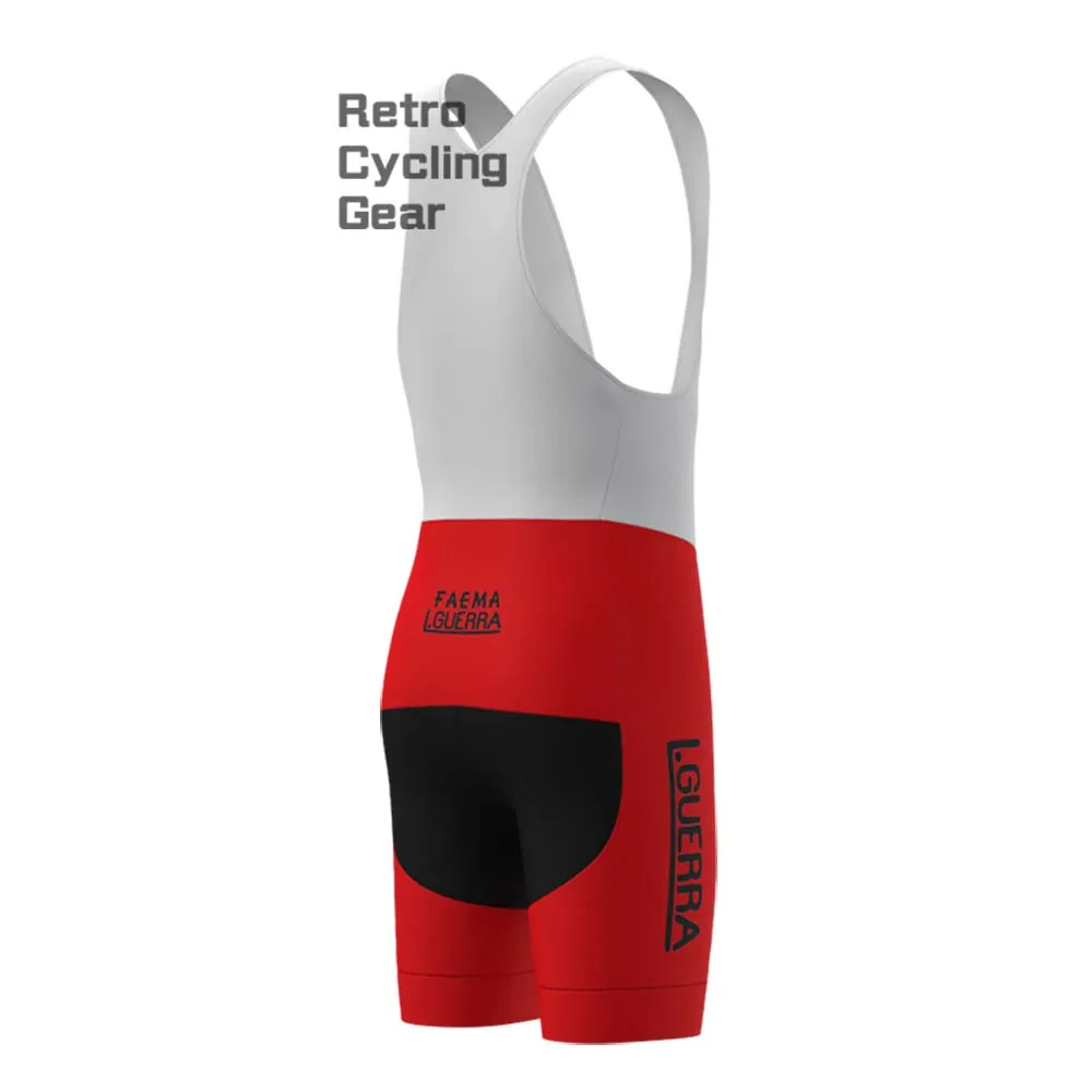 Red FAEMA Retro Bib Cycling Shorts