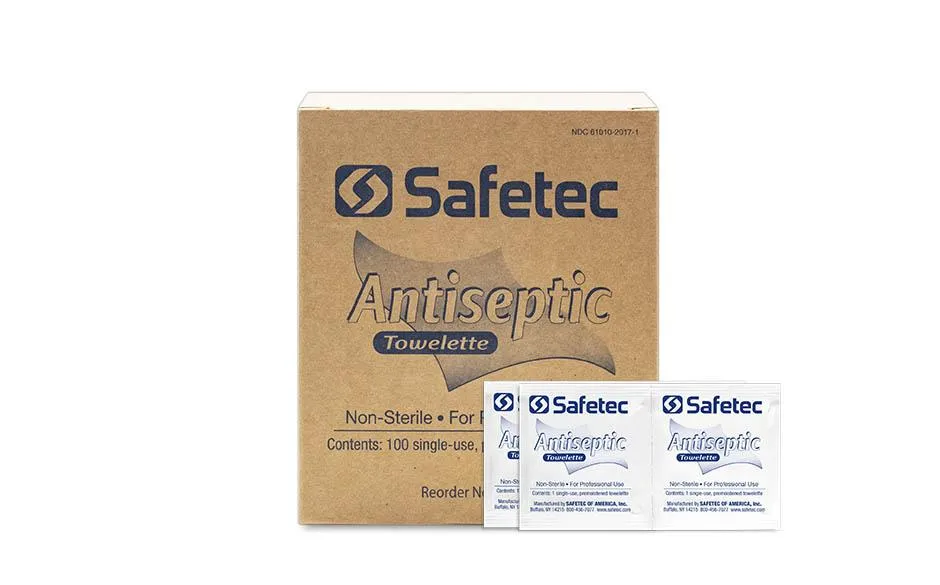 Safetec 38401 First Aid Antiseptic Wipes, Bulk Packed (case)