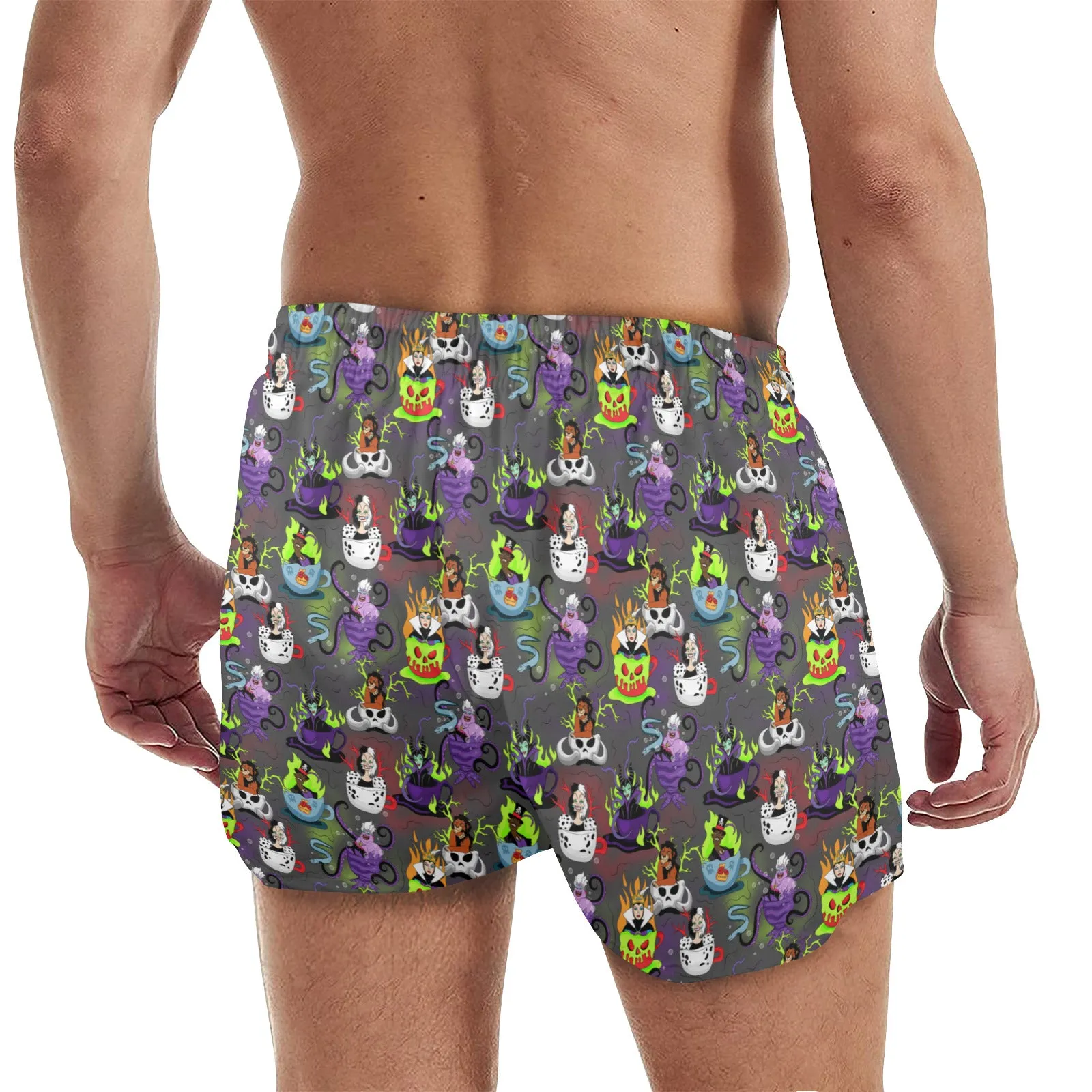 Villain Tea Cups Men's Quick Dry Athletic Shorts